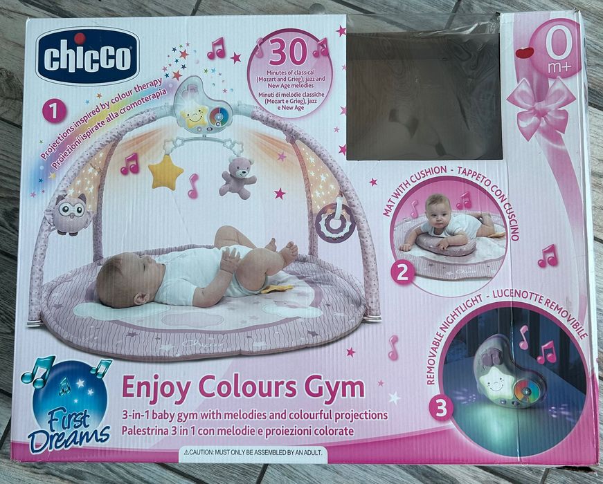 Розвиваючий мʼякий килимок Chicco Enjoy colours gym