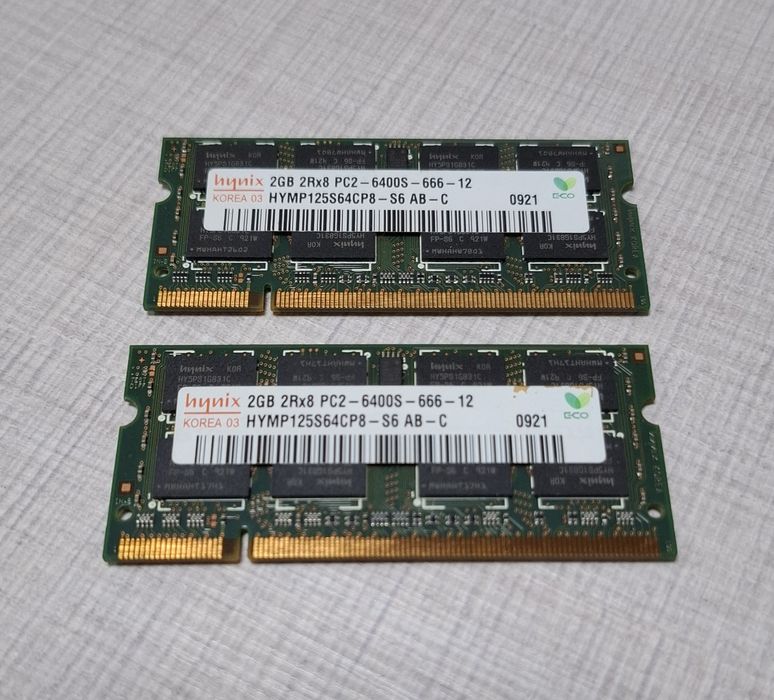 So-dimm ddr2 4gb (2+2) hynix 6400