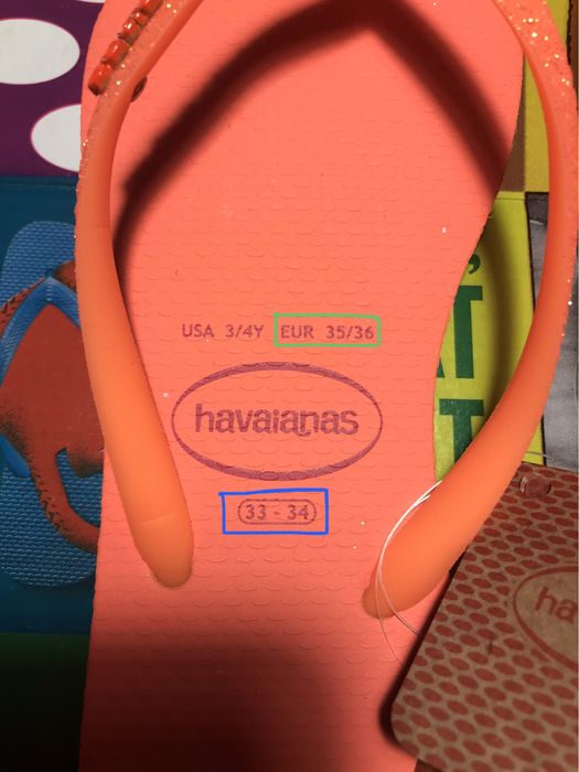 Havaianas Laranja Neon Glitter