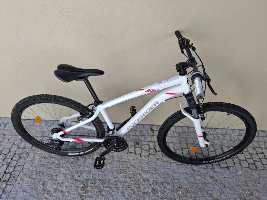 Bicicleta BTT Rockrider ST 100 Branca
