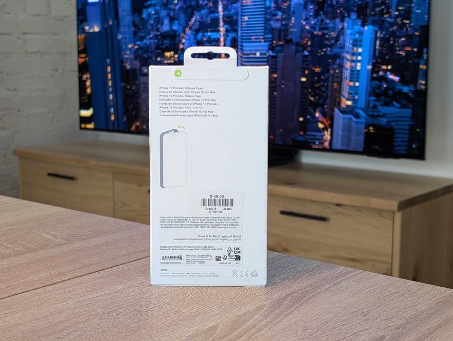 Чохол для Apple IPhone 15 Pro Max Silicone Case Black with MagSafe