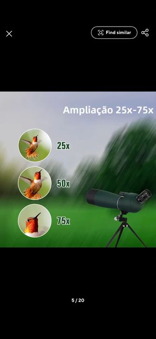 Monoculo para observação 25x75x70