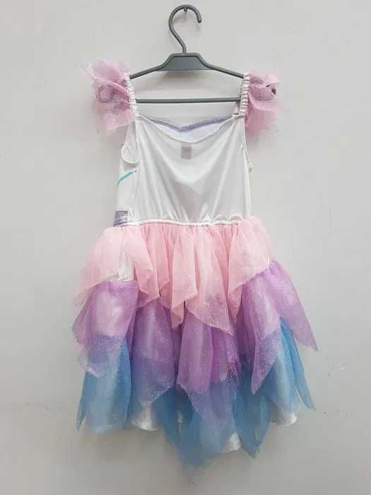 Sukienka przebranie Jednorożec tęcza rozmiar 110-116 cm G039