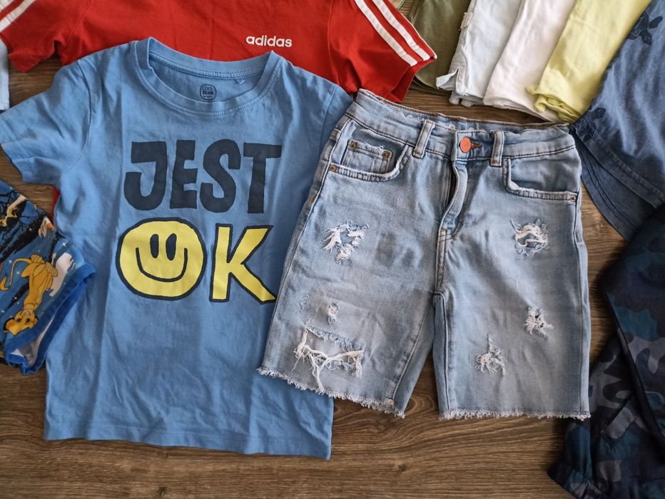 Mega paka, zestaw ubrań dla chłopca 122, 128