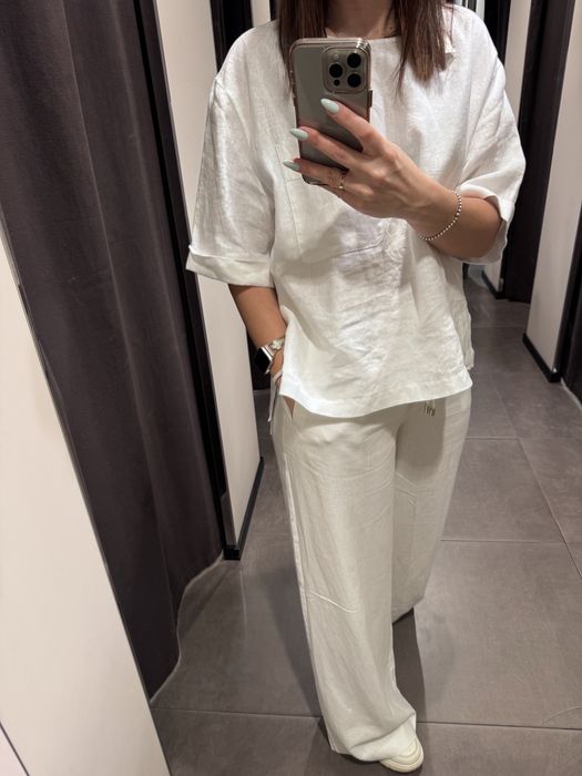 Zara костюм льон л
