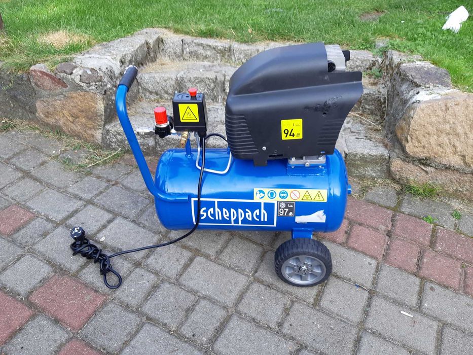 Kompresor Bezolejowy Scheppach 24 Litry 8 bar 1100 Watt