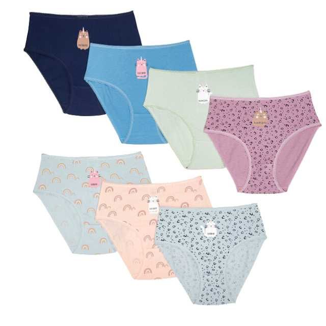 7 szt Nowe Majtki 122/128 koty majtki takie Ala Pusheen majtki 122/128