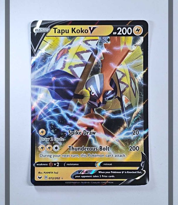 Tapu Koko V 072/202 SSH Pokemon ENG-NM