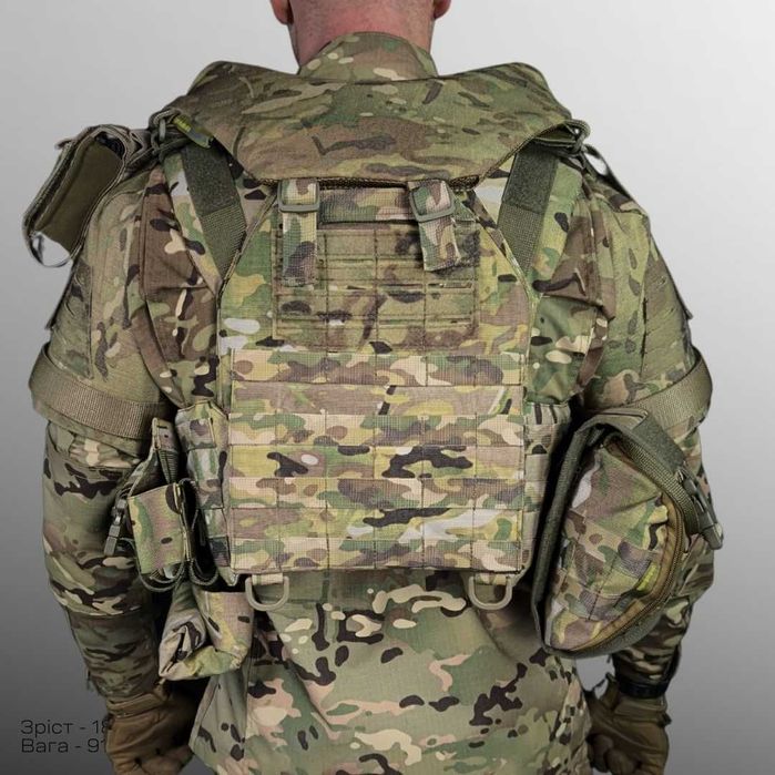 Плитоноска Gen.3 PRO MAX Піксель + захист шиї, плечей та 9 підсумків