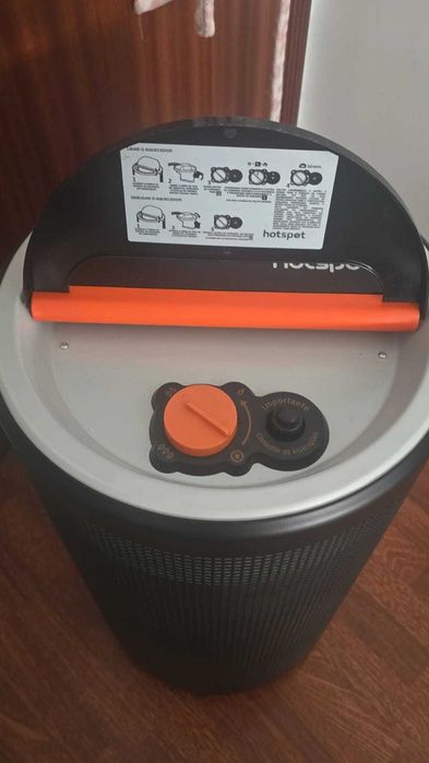 Aquecedor a gás HOTSPOT GALP PRETO 4000W + garrafa 12KG Pluma