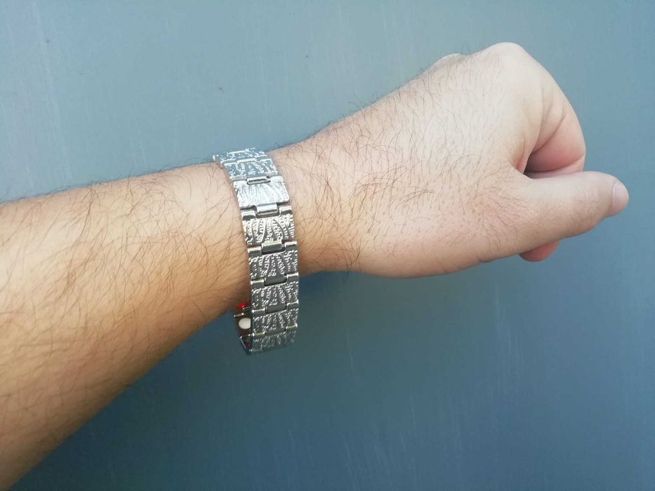 Pulseira Equilíbrio, Bio-Saúde (Nova) Prateada