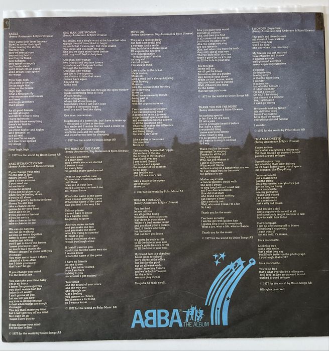 ABBA - The Album JAPAN LP 1977 Polar GATEFOLD