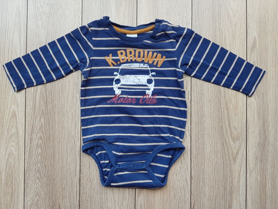 Body rozmiar 68 h&m samochód granatowy z samochodem bodziak