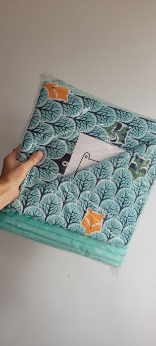 Kocyk polar minki + bawełna 75x100