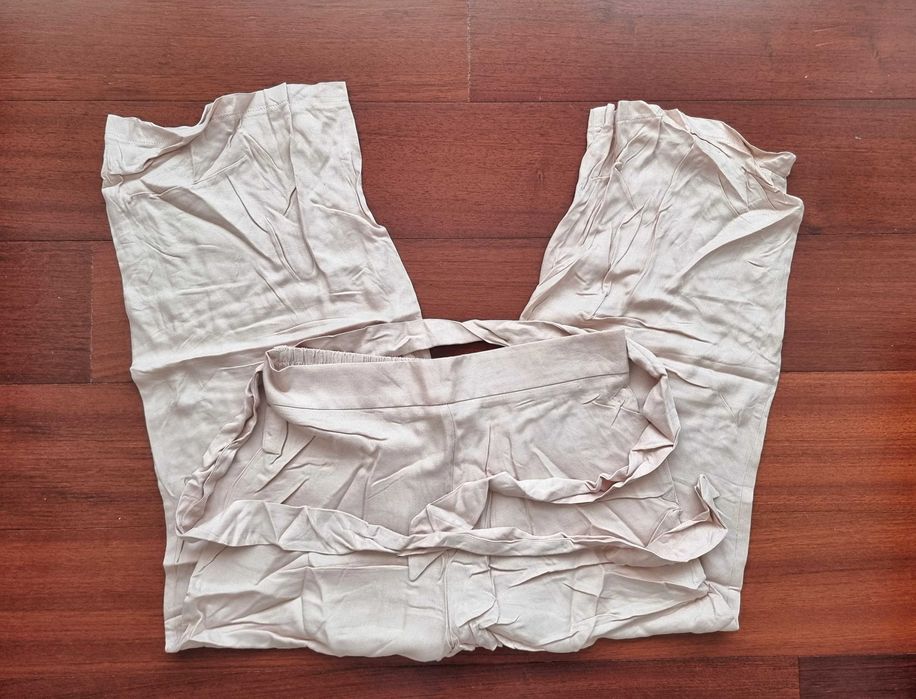 Cullotes rosa claras Primark 100% viscose, tamanho 34 - nunca usadas