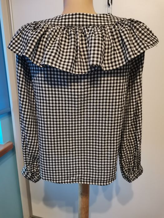 #Zara bluzka damska rozm S owersiz, krata, biuro