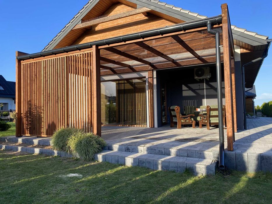 Zabudowa tarasu, pergola, wiata