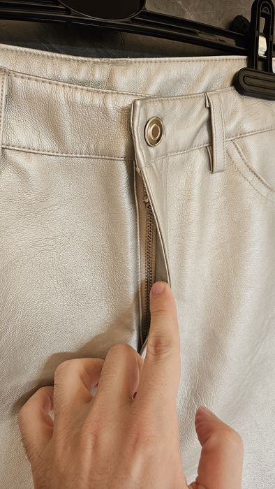 George spódnica damska mini srerbrna roz. 10(M) imitacja skóry. Nowa