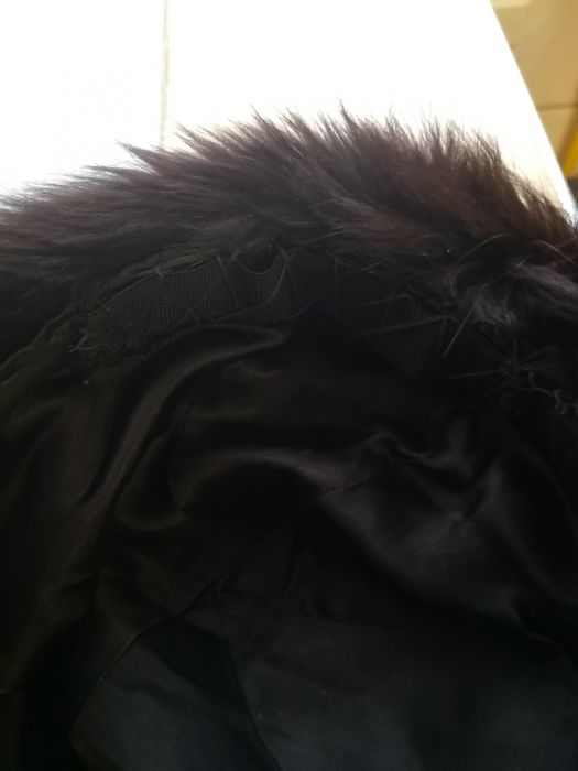 Czapka z lisa czarna