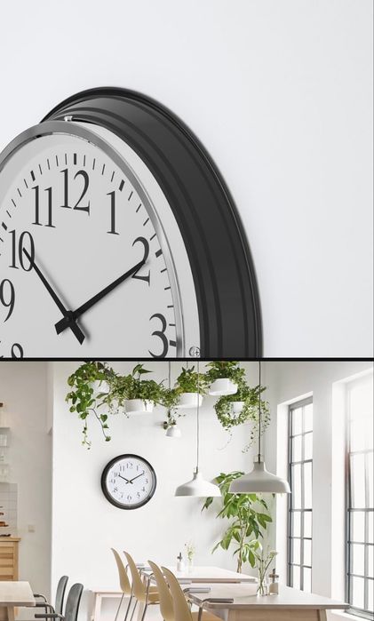 Zegar ścienny IKEA – 59 cm – czarny
