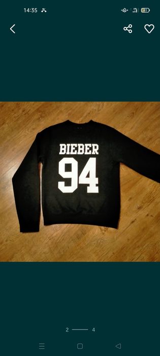 Czarna bluza Justin Bieber 94 rozmiar XS-S