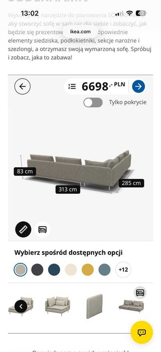 Narożnik Ikea Soderhamn