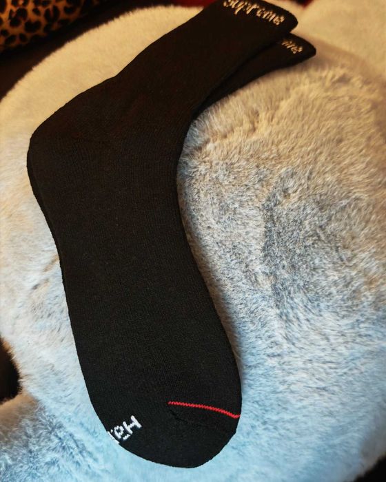 4 pary skarpet frotte czarne 42/46 Hanes