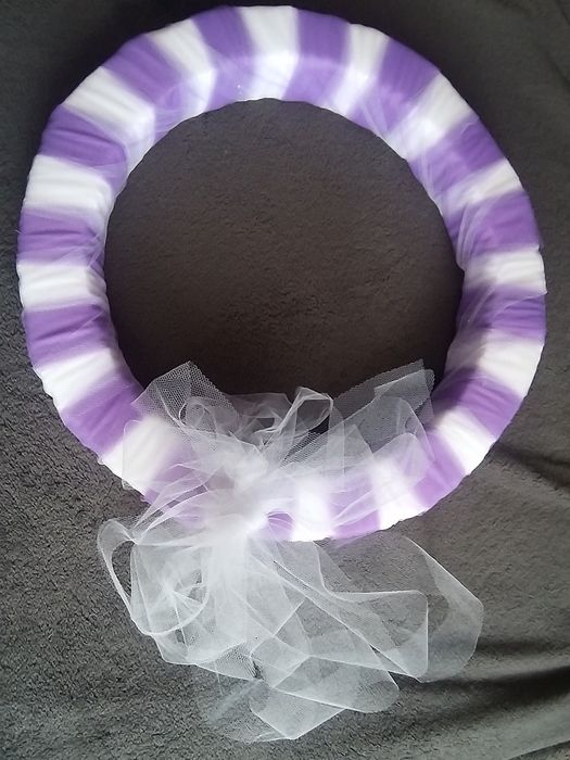 Ozdoby weselne na dom drzwi bramę fiolet