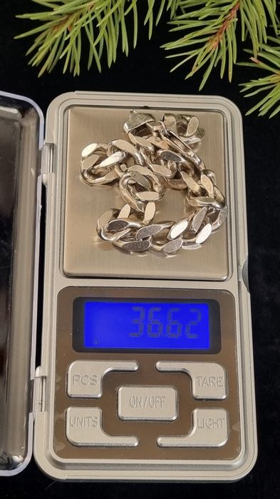 Чоловічий  срібний браслет 925 проби панцерного плетіння