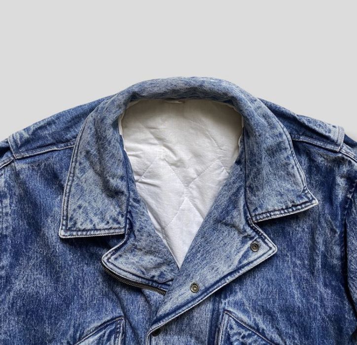 Редкая винтажна джинсовая куртка косуха оверсайз бомбер пилот гранж