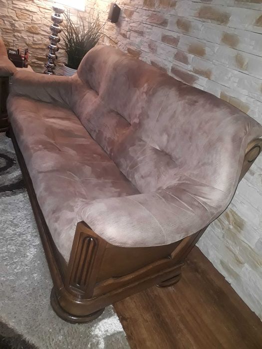 Sofa 3+2+1 dębowa