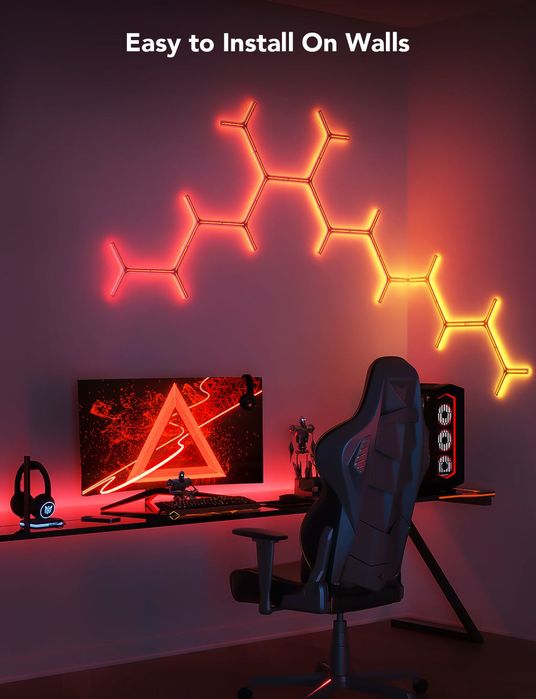 Govee Glide Y Lights RGBIC модульні смарт світильники стан нових , світло для геймерів