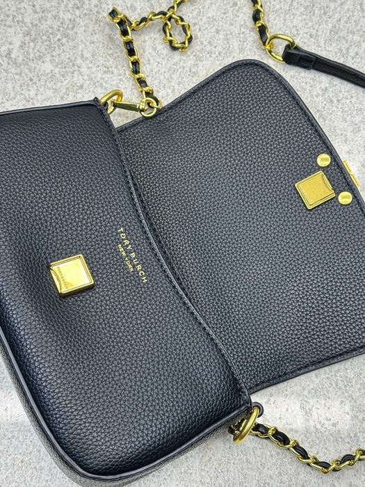Шкіряна сумка Tory Burch Britten Crossbody Black / Тори Берч Оригинал
