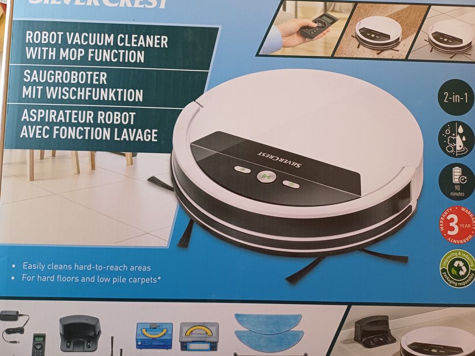 Robot sprzatajacy silvercrest z funkcja mopowania