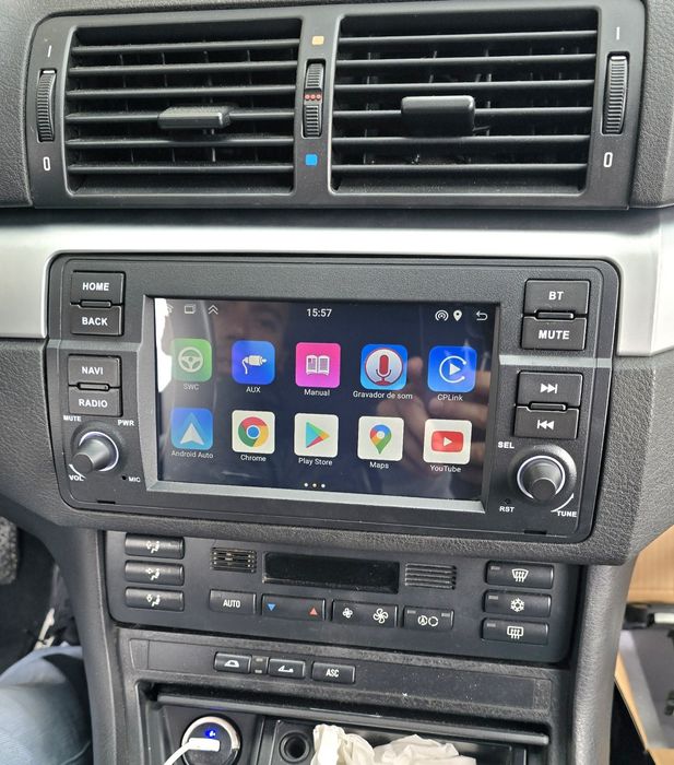 Rádio BMW E46 Android 14 com GPS (Novo)