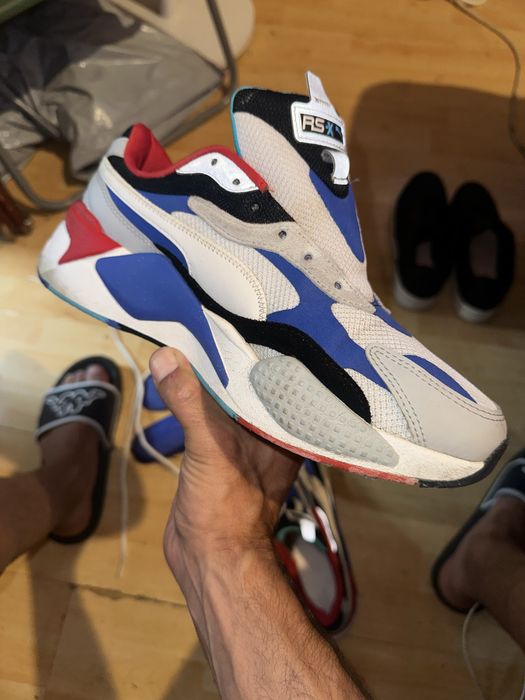 Puma RS-X3 Puzzle branco e azul