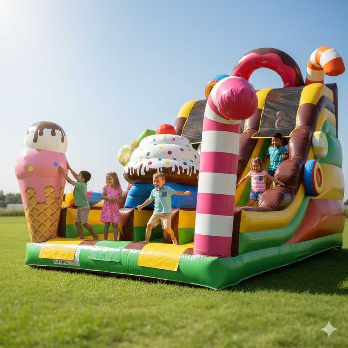 DMUCHANA ZJEŻDŻALNIA XXL plac zabaw dmuchany 8,5x,5x6 dmuchaniec CANDY