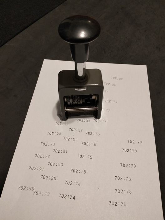 Carimbo numerador sequêncial