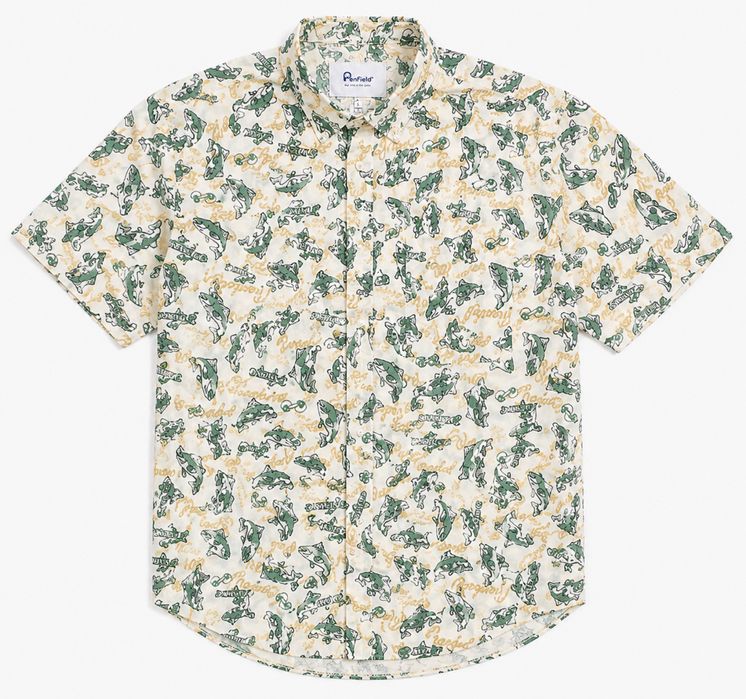 Оригинальная мужская гавайская рубашка Penfield Catch Shirt White Pearl
