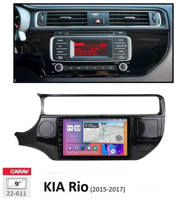 (NOVO) Rádio 2DIN 9" • Kia RIO • (De 2005 a 2017) • Android [4+64GB]