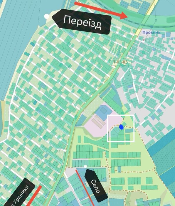 Продаж земельної ділянки у с. Промінь