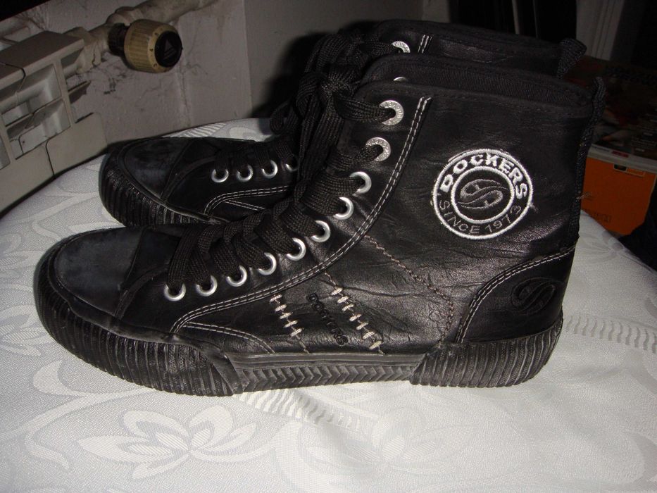 Buty  - Męskie  Czarne  Rockowe ,,, 43