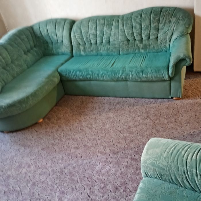 Narożnik z możliwością spania + fotel