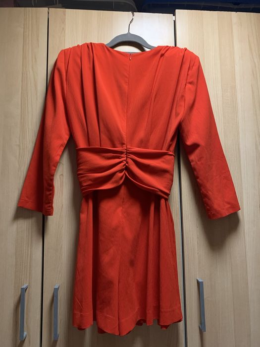 Kombinezon sukienka czerwona wesele chrzciny koktajlowa damska s