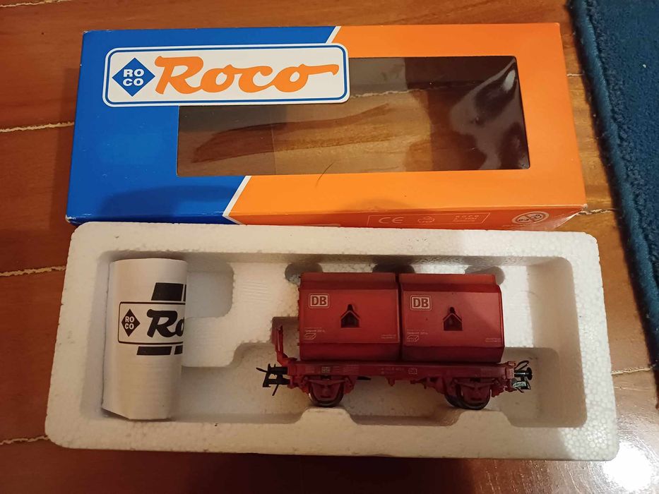 DB Hopper Car, Roco, H0 Scale, Weathered