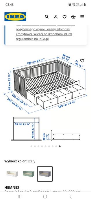 Sprzedam łóżko dwuosobowe Ikea