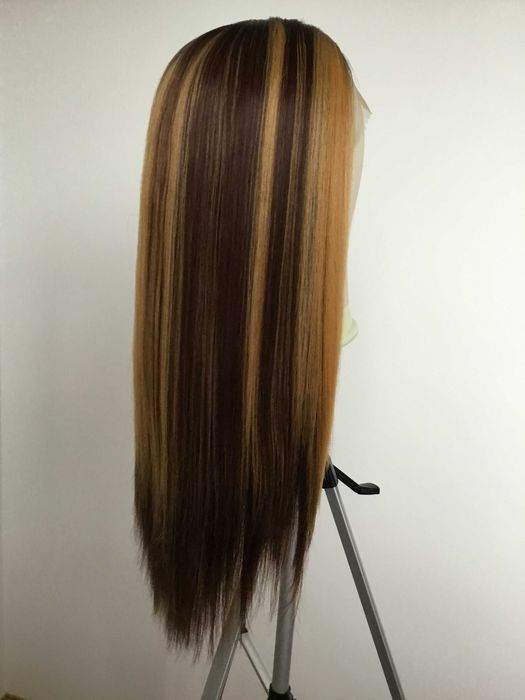 peruka syntetyczna włosy proste baleyage 60 cm
