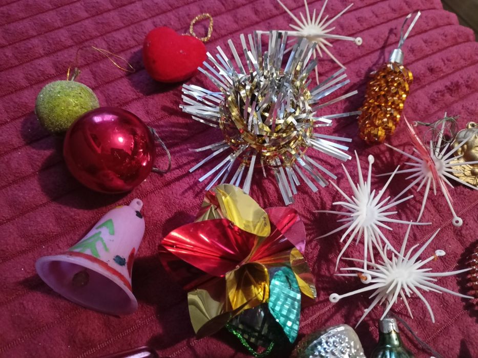 Bombki i ozdoby na choinkę PRL