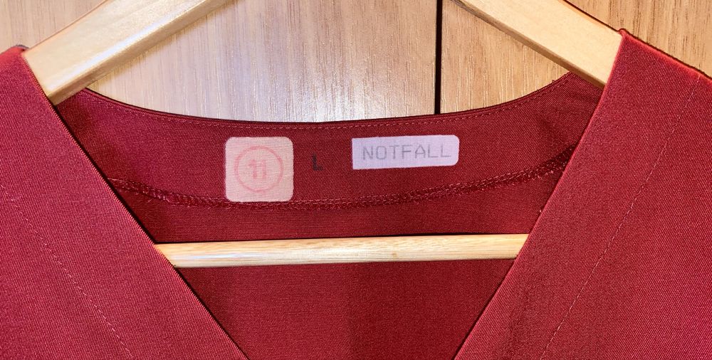 Червона медична кофта для чоловіків з коротким рукавом