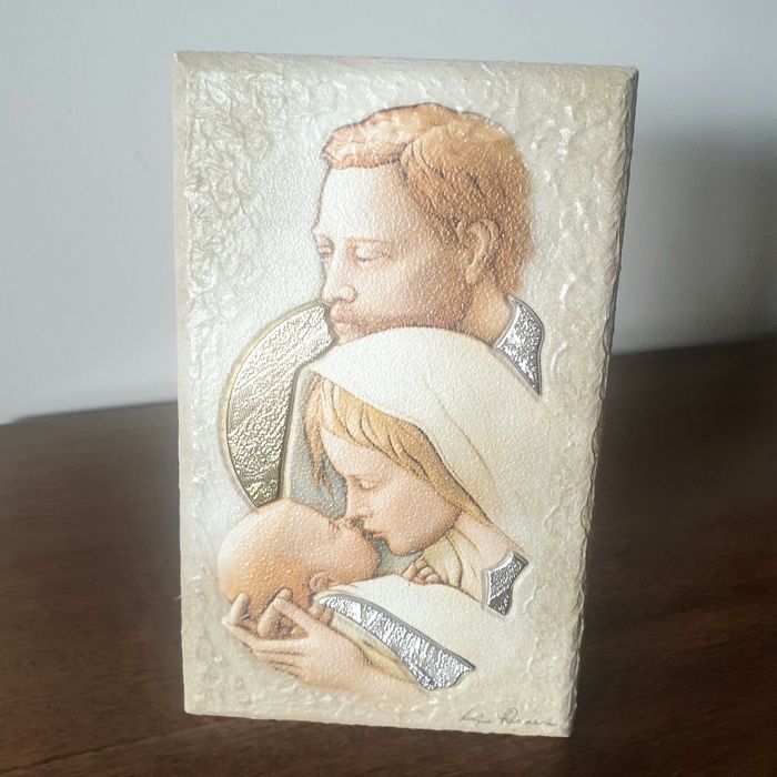 Quadro em pele e prata